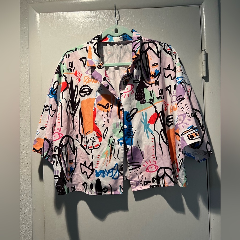 Crop top- button down